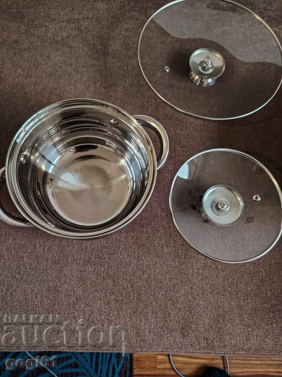 Large deep frying pan and small saucepan - NEW! with price 30.00 BGN | € 15.34