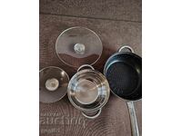 Large deep frying pan and small saucepan - NEW!