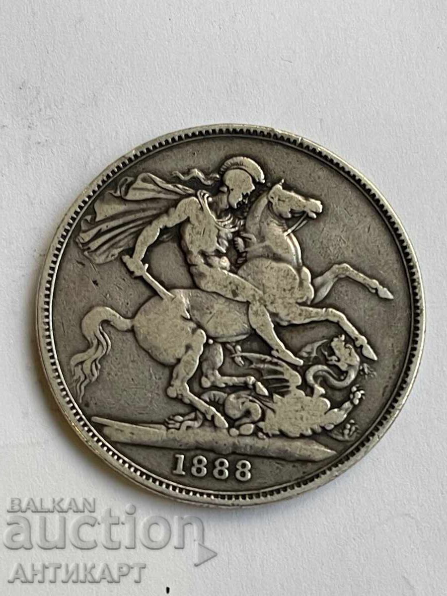 England Victoria Silver Coin Crown 1888 Silver England Victoria Silver Coin Crown 1888 Silver