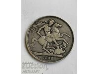 England Victoria Silver Coin Crown 1888 Silver