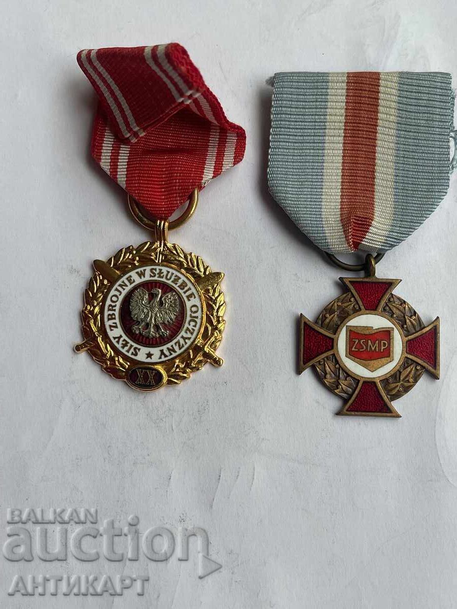 Πολωνία 2 τεμάχια πολωνικά στρατιωτικά μετάλλια Πολωνία 2 τεμάχια πολωνικά στρατιωτικά μετάλλια