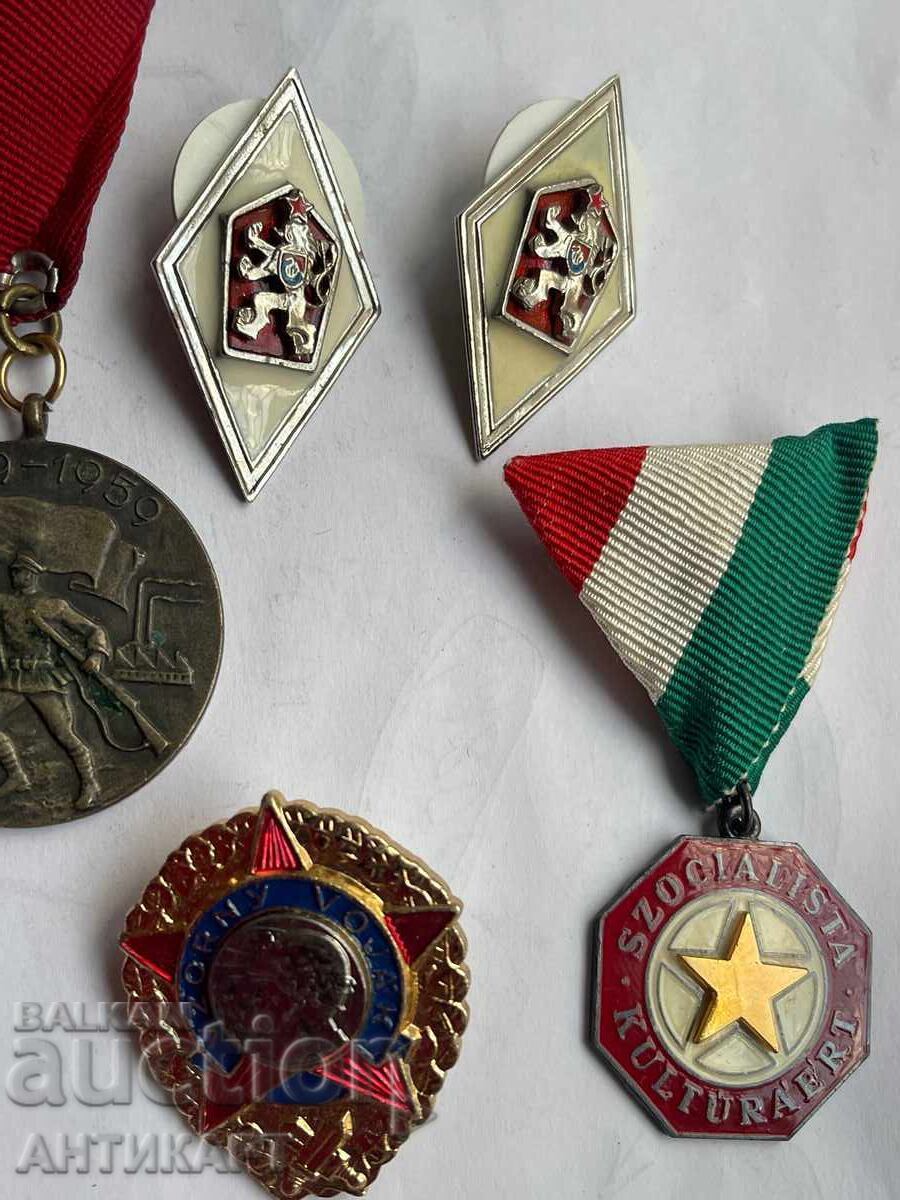 Licitație Comunism URSS Cehoslovacia Ungaria 7 bucăți medalii și insigne