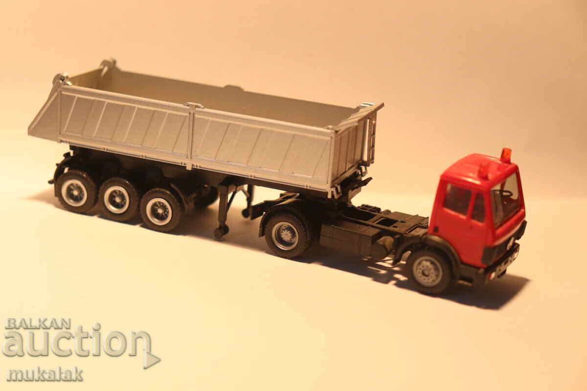 HERPA 1:87 H0 MERCEDES GONDOLA DUMP TRUCK TIR MODEL - 5