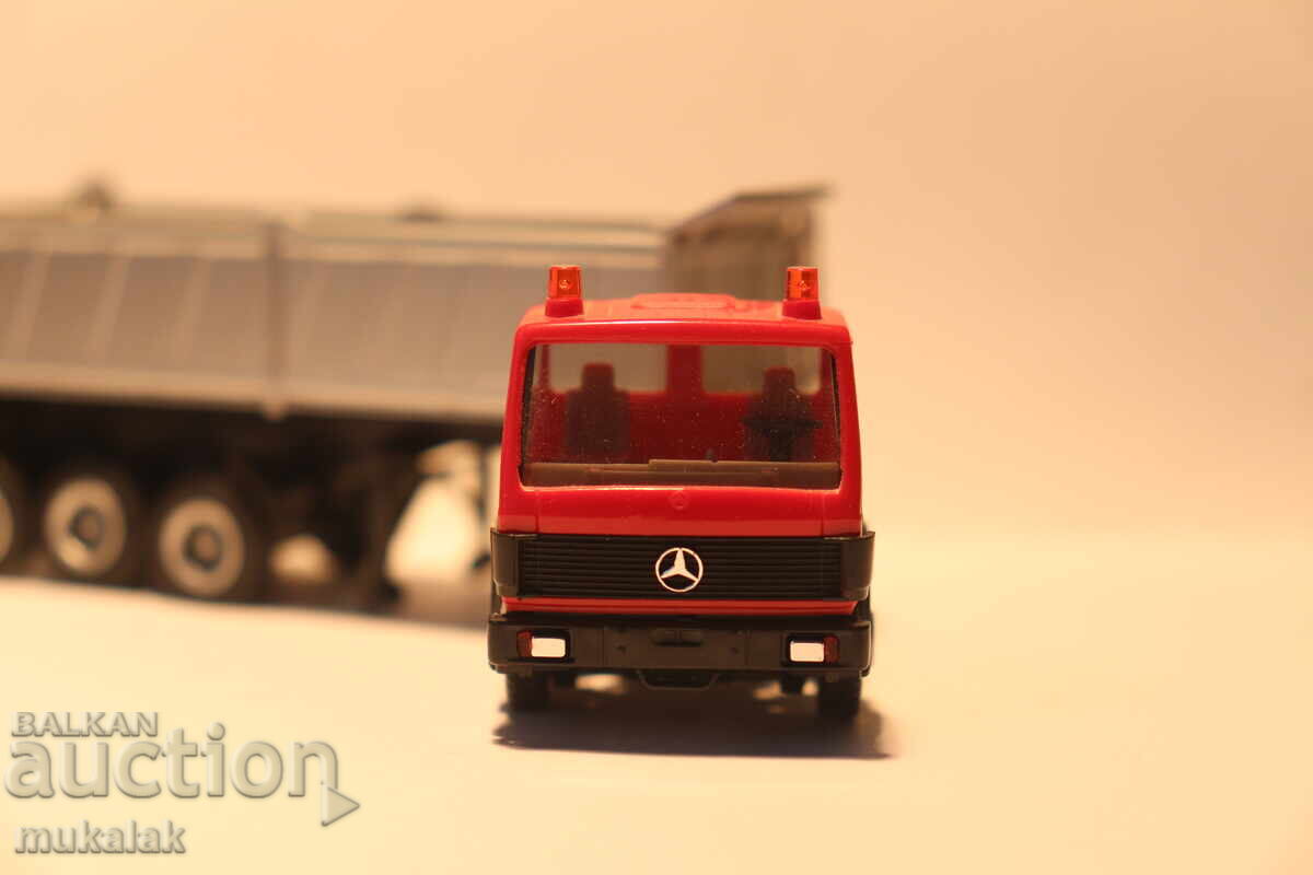 HERPA 1:87 H0 MERCEDES GONDOLA DUMP TRUCK TIR MODEL - 6