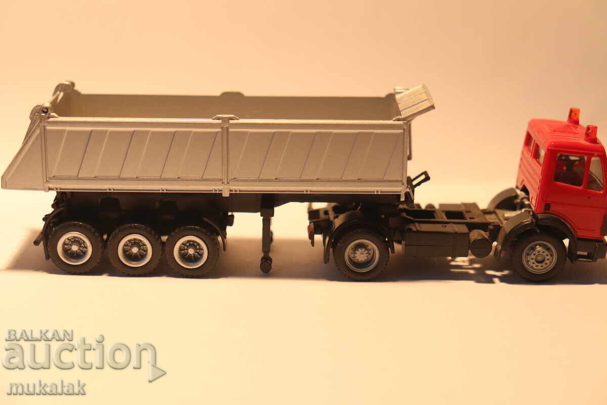HERPA 1:87 H0 MERCEDES GONDOLA DUMP TRUCK TIR MODEL - 7