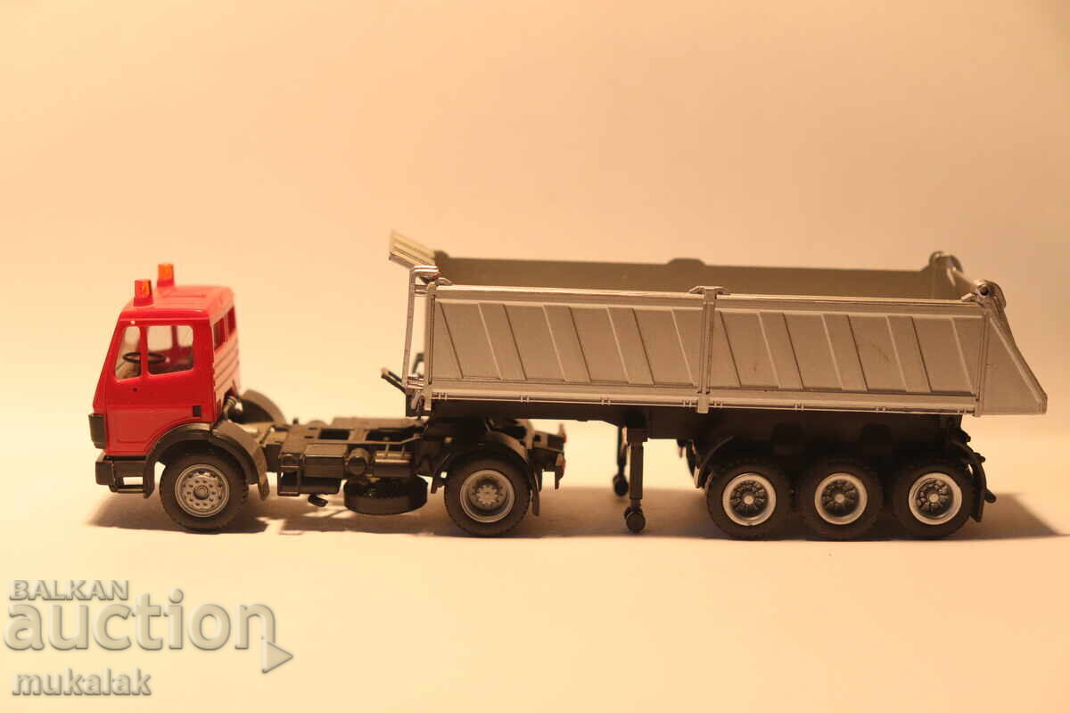 HERPA 1:87 H0 MERCEDES GONDOLA DUMP TRUCK TIR MODEL