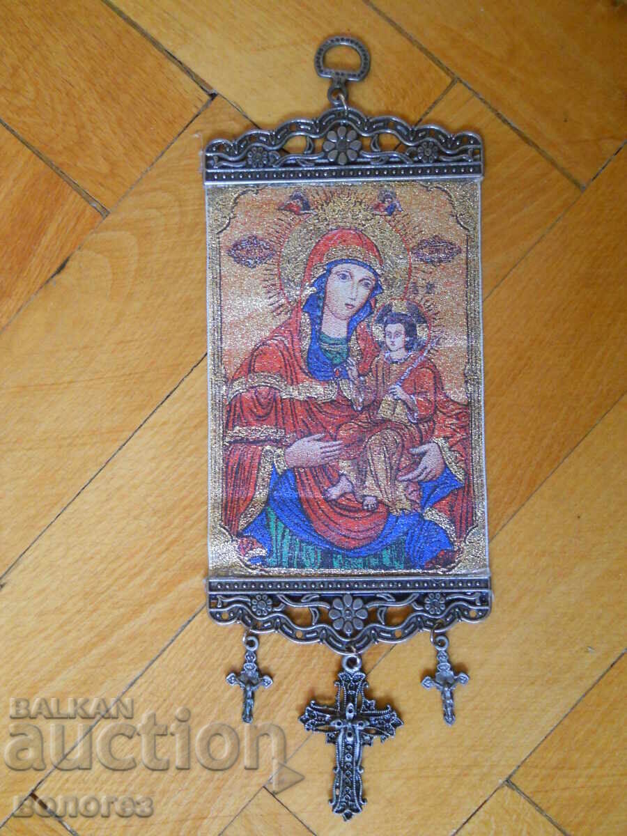 Тъкана икона "Св. Богородица с Младенеца" Тъкана икона "Св. Богородица с Младенеца"