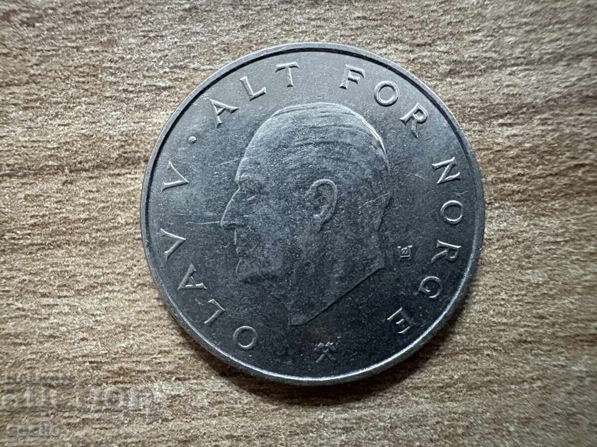 Норвегия - 1 крона (1987) с цена 0.85 лв. | € 0.43