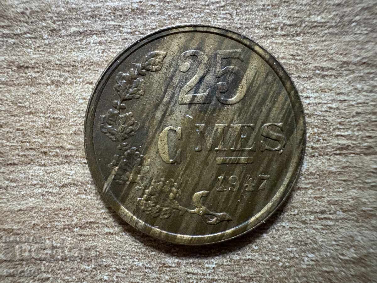 Λουξεμβούργο - 25 σεντίμ (1947) Λουξεμβούργο - 25 σεντίμ (1947)