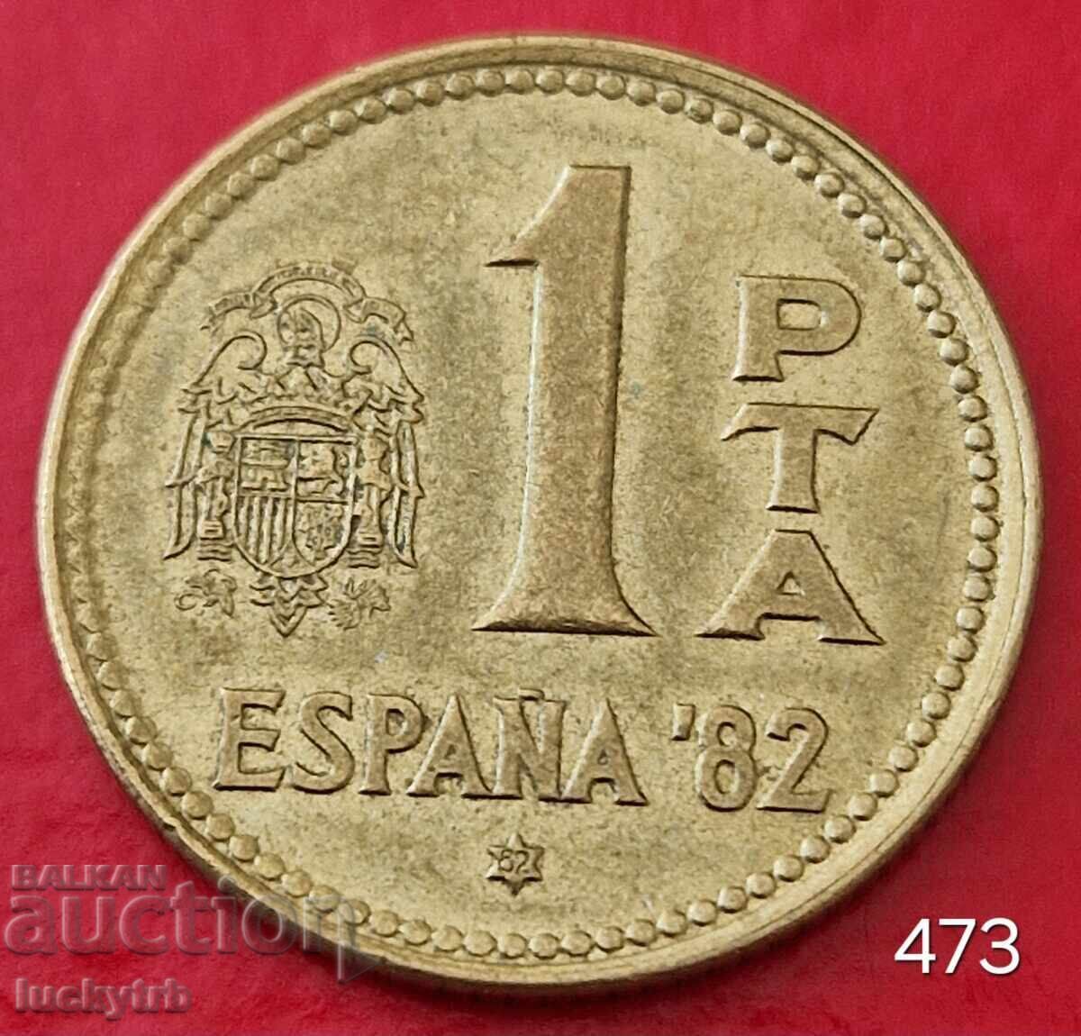 1 Peseta 1980 "82" - Spain 1 Peseta 1980 "82" - Spain