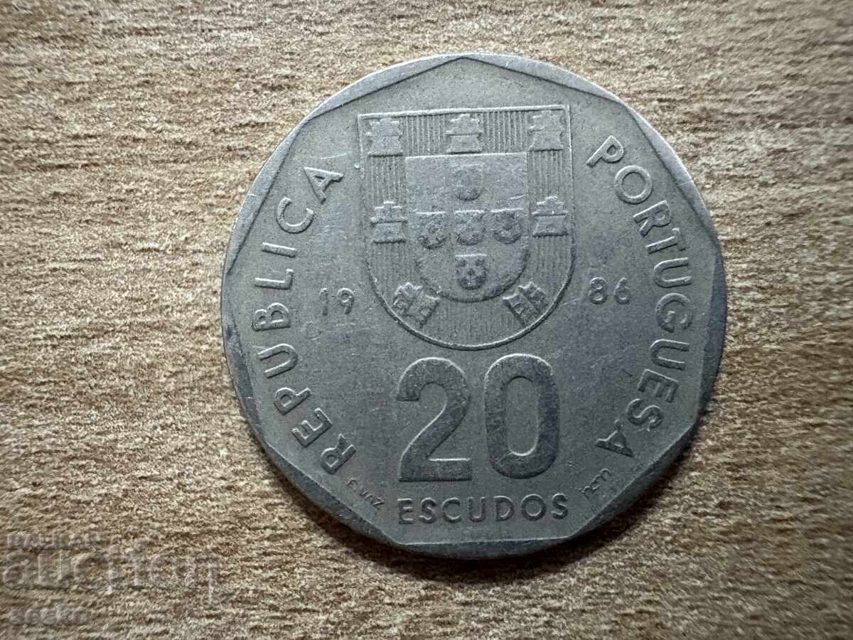 Portugalia - 20 escudos (1986) Portugalia - 20 escudos (1986)