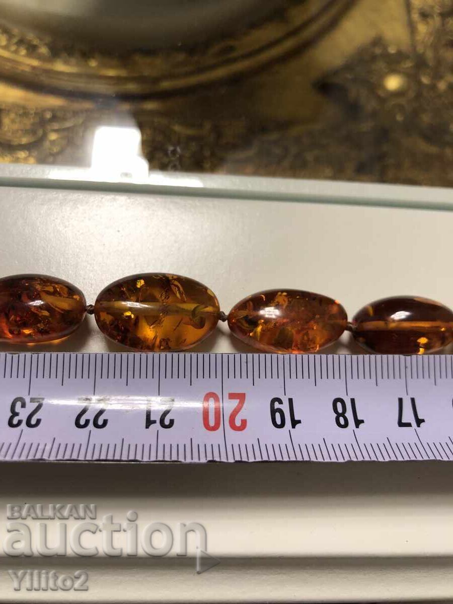 Κεχριμπαρένιο κολιέ με ασημένιο κούμπωμα - 6