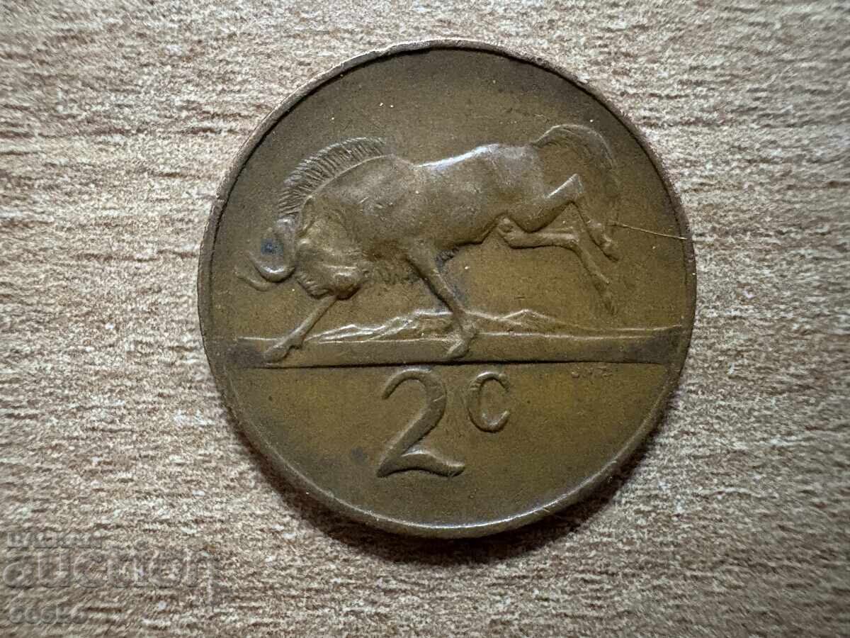 Africa de Sud - 2 cenți (1965) - South Africa Africa de Sud - 2 cenți (1965) - South Africa