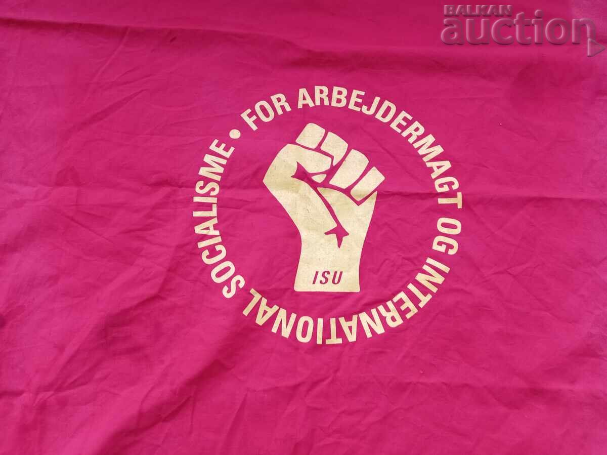 Delivery of Red Flag Danish Socialist Trotsky Marx Flag 60s