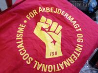 Red Flag Danish Socialist Trotsky Marx Flag 60s