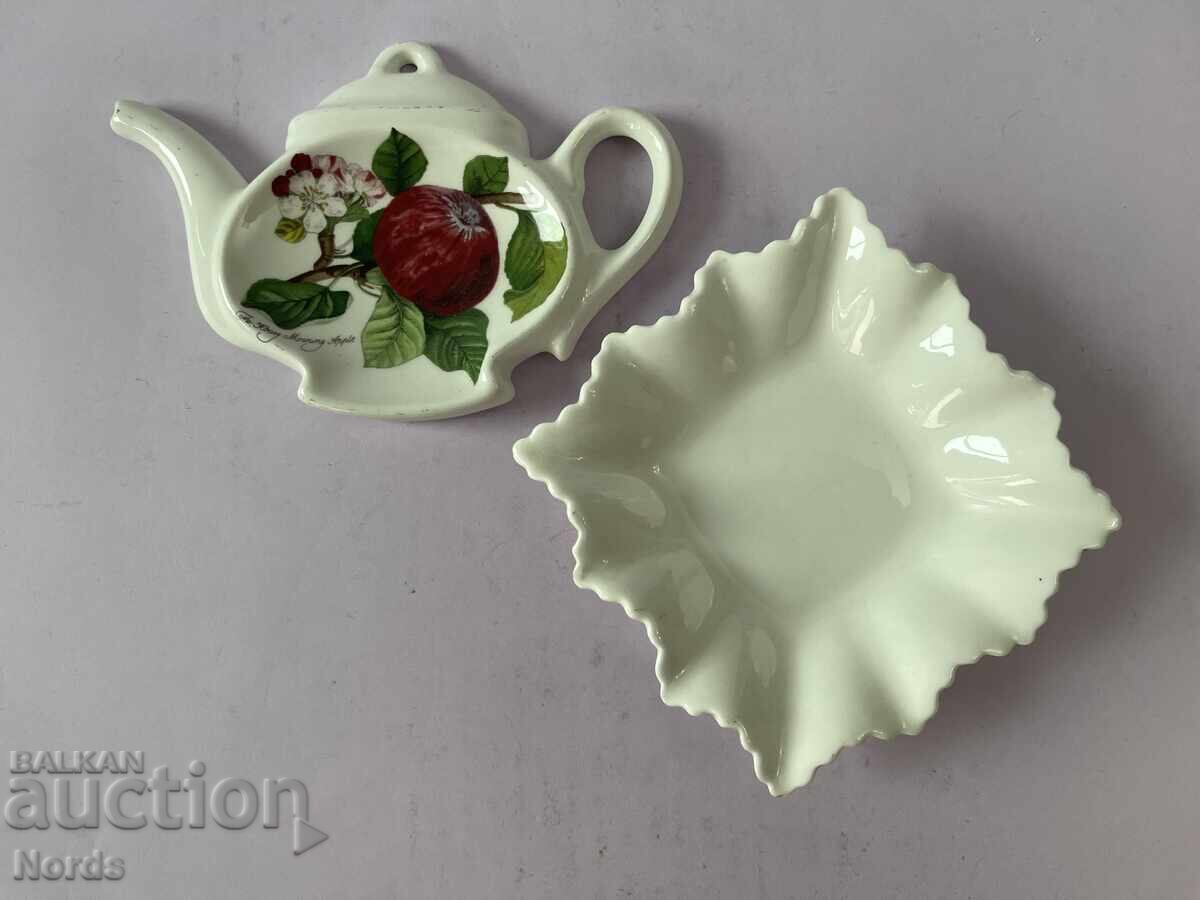 English porcelain saucers English porcelain saucers