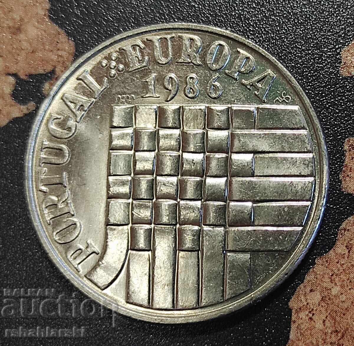 Монета Португалия  25 ескудо, 1986
