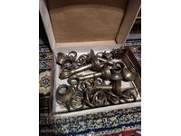 Παλιά εξαρτήματα για κουρτινόξυλο. Ορείχαλκος