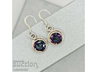 Cercei de argint cu topaz mistic