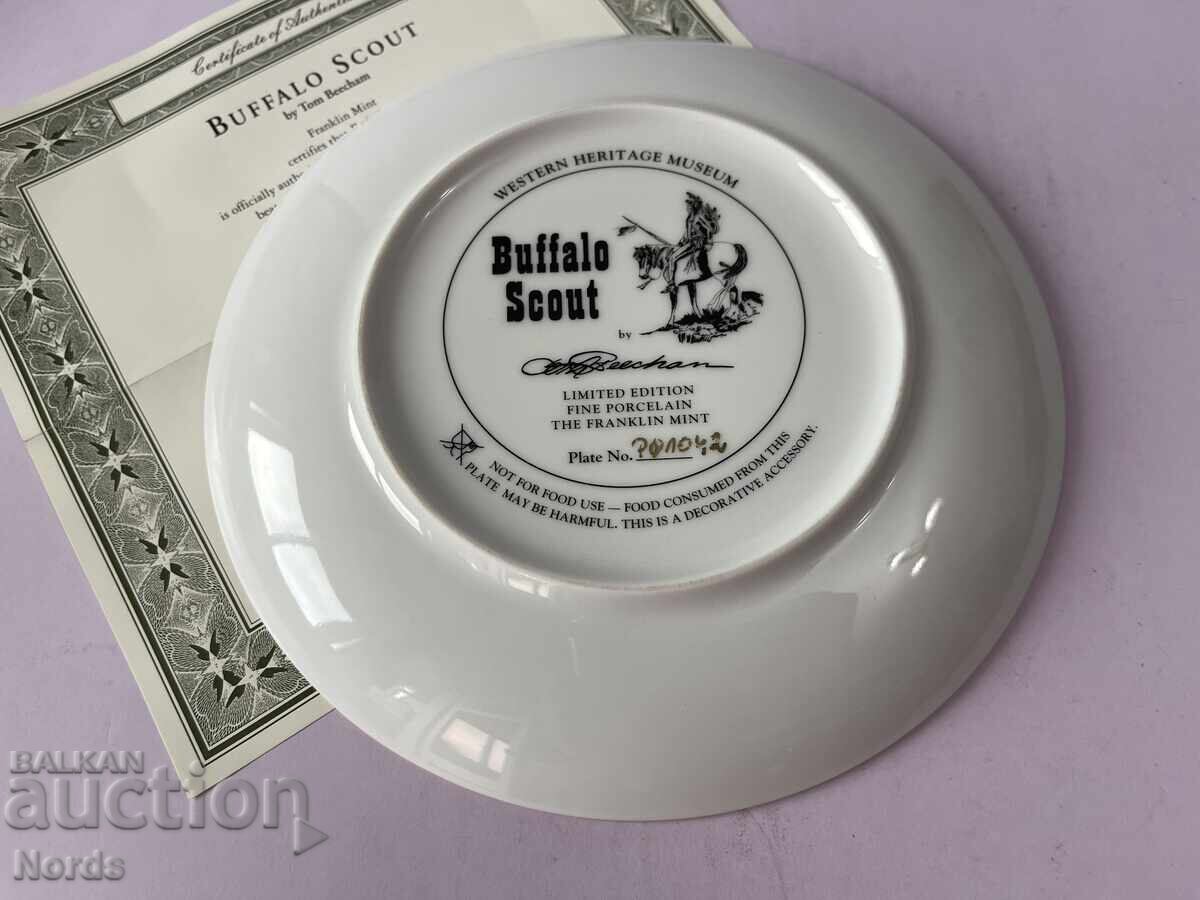 Auction  Beautiful plate for a collection with a certificate