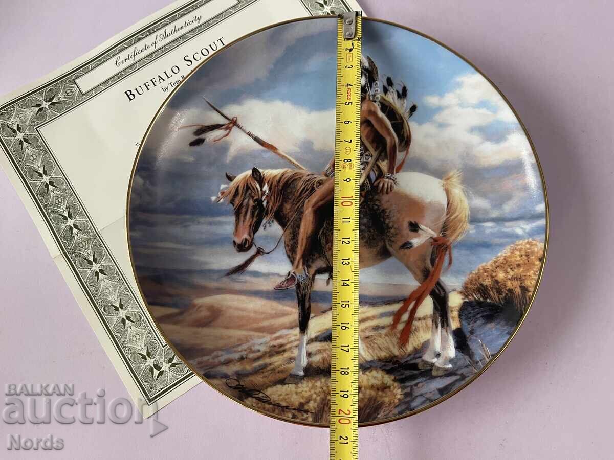 Delivery of Beautiful plate for a collection with a certificate