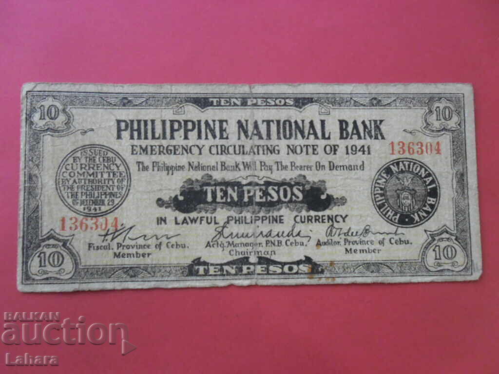 10 pesos 1941 Filipine