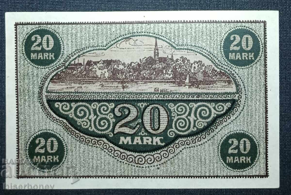 Germany, Chemnitz 20 Marks, 1918, UNC with price 18.00 BGN | € 9.20