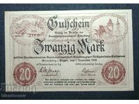 Germania, Germania, Annaberg 20 mărci, 1918, UNC-1