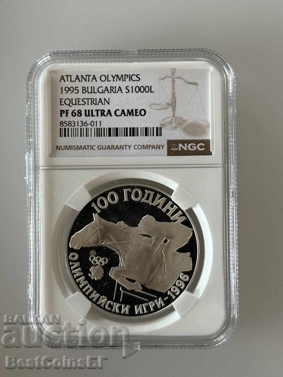 1000 leva 1998 godina Zhokeĭ - NGC PF 68 Ultra Cameo από 1 st 1000 leva 1998 godina Zhokeĭ - NGC PF 68 Ultra Cameo από 1 st