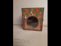 Cutie din lemn pictată pentru ceas deșteptător vechi - Regatul Bulgariei