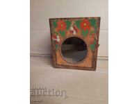Cutie din lemn pictată pentru ceas deșteptător vechi - Regatul Bulgariei