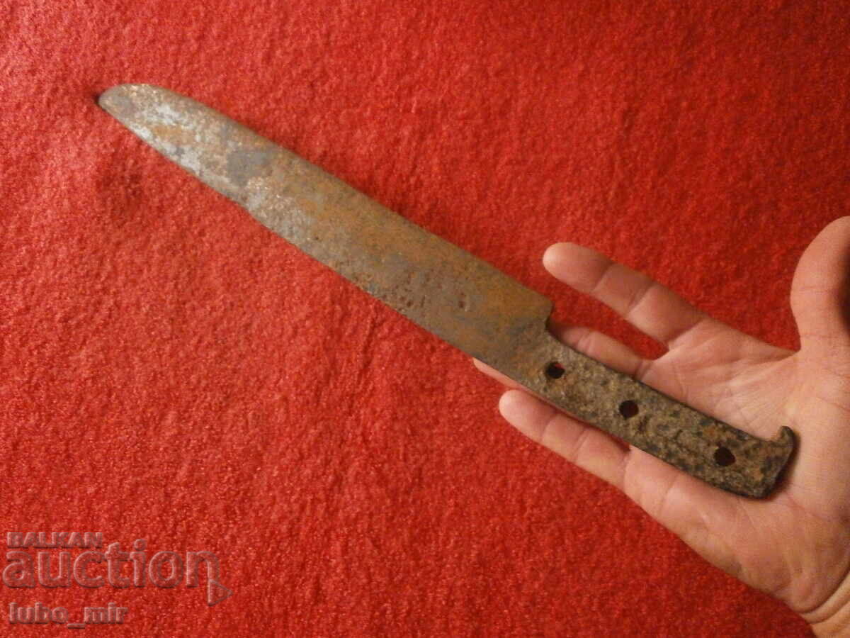 OLD LARGE FORGED KNIFE - PROJECT FOR RESTORATION with price 105.00 BGN | € 53.69 OLD LARGE FORGED KNIFE - PROJECT FOR RESTORATION with price 105.00 BGN | € 53.69