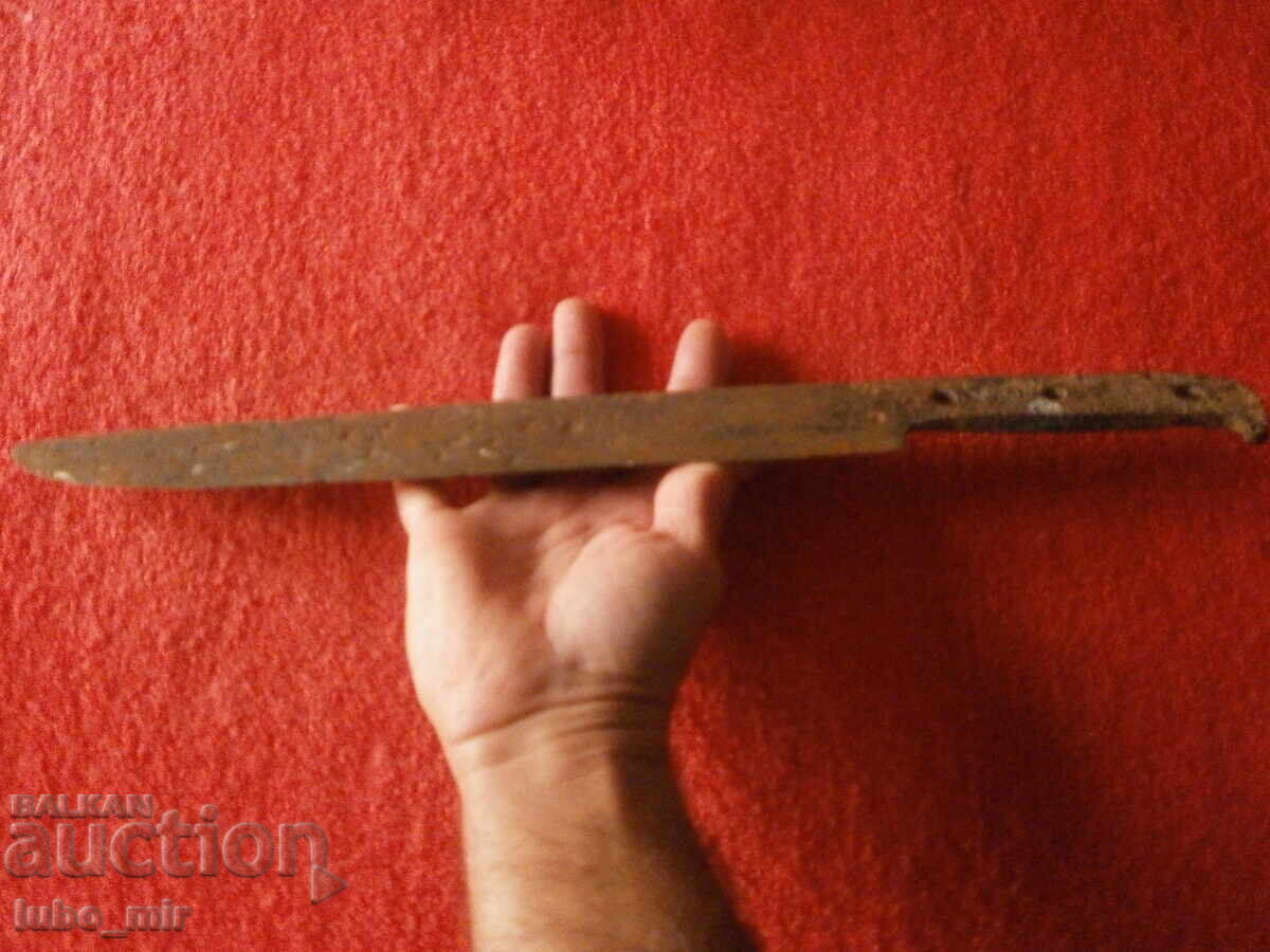 OLD LARGE FORGED KNIFE - PROJECT FOR RESTORATION - 5 OLD LARGE FORGED KNIFE - PROJECT FOR RESTORATION - 5