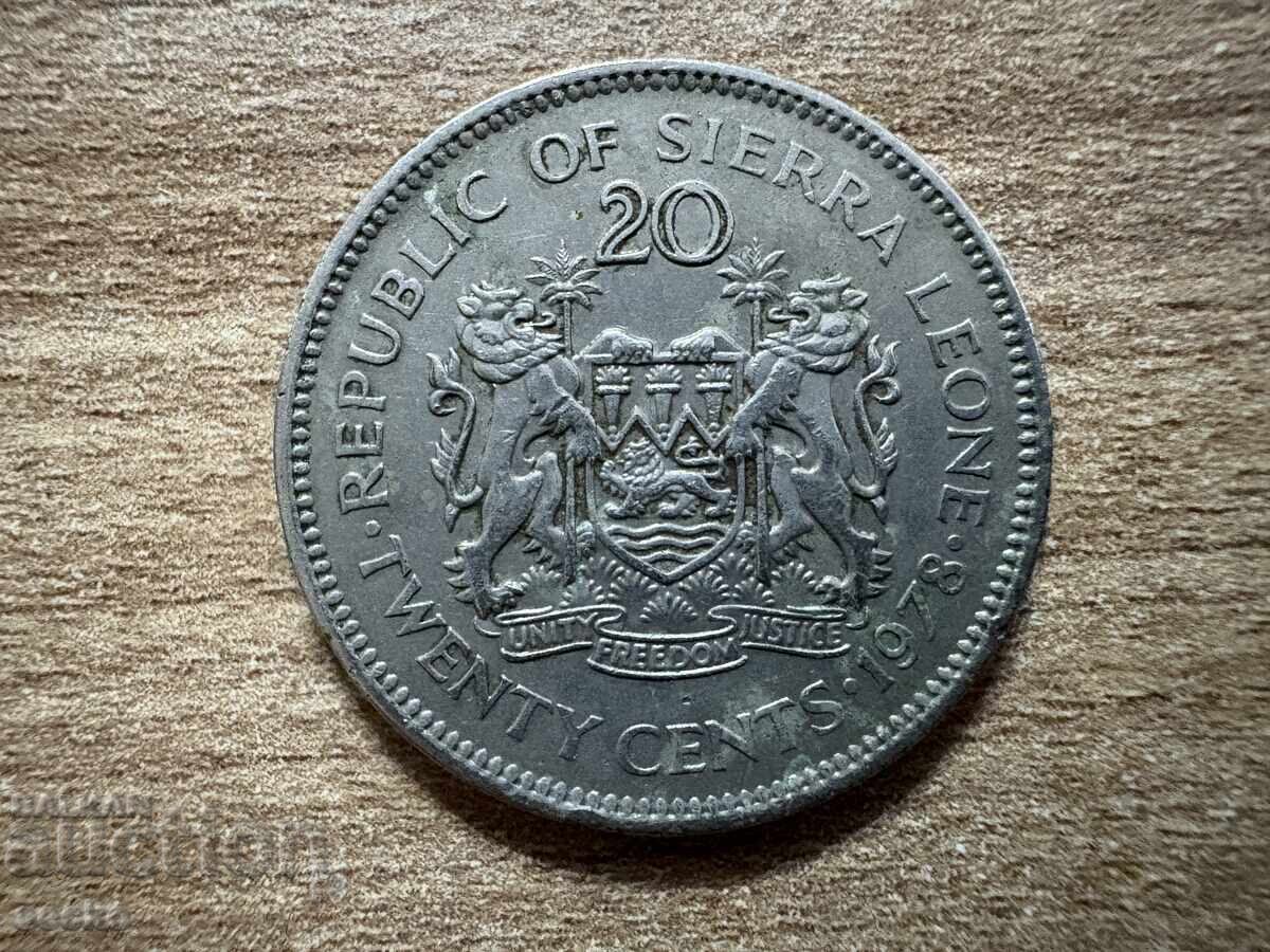 Sierra Leone - 20 cenți (1978) Sierra Leone - 20 cenți (1978)
