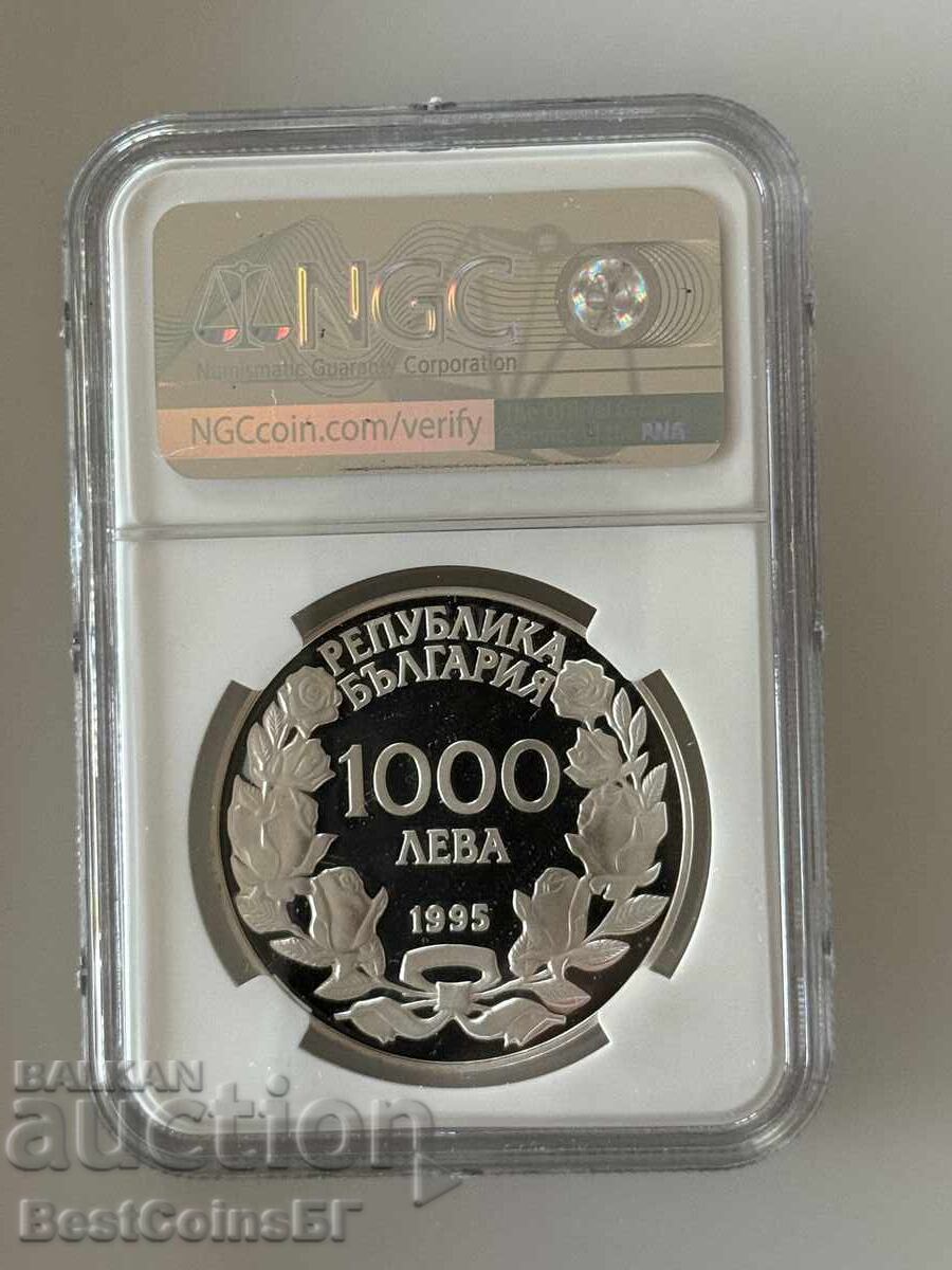 1000 leva 1998 godina Zhokeĭ - NGC PF 68 Ultra Cameo από 1 st με τιμή 160.00 BGN | € 81.81 1000 leva 1998 godina Zhokeĭ - NGC PF 68 Ultra Cameo από 1 st με τιμή 160.00 BGN | € 81.81