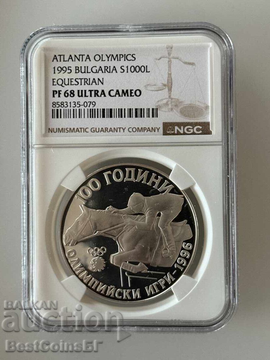 1000 leva 1998 godina Zhokeĭ - NGC PF 68 Ultra Cameo από 1 st 1000 leva 1998 godina Zhokeĭ - NGC PF 68 Ultra Cameo από 1 st
