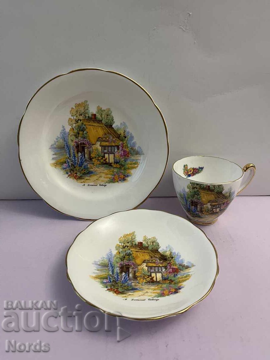English triple tea set