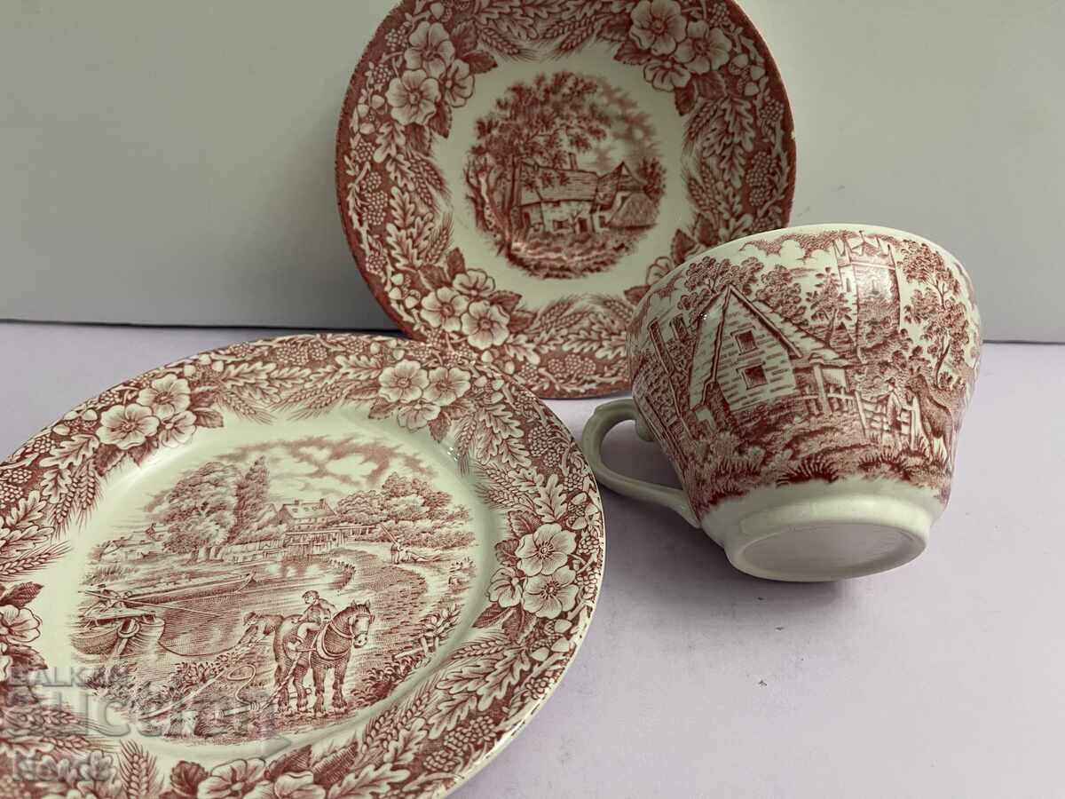 Auction Staffordshire English Triple Tea Set Auction Staffordshire English Triple Tea Set