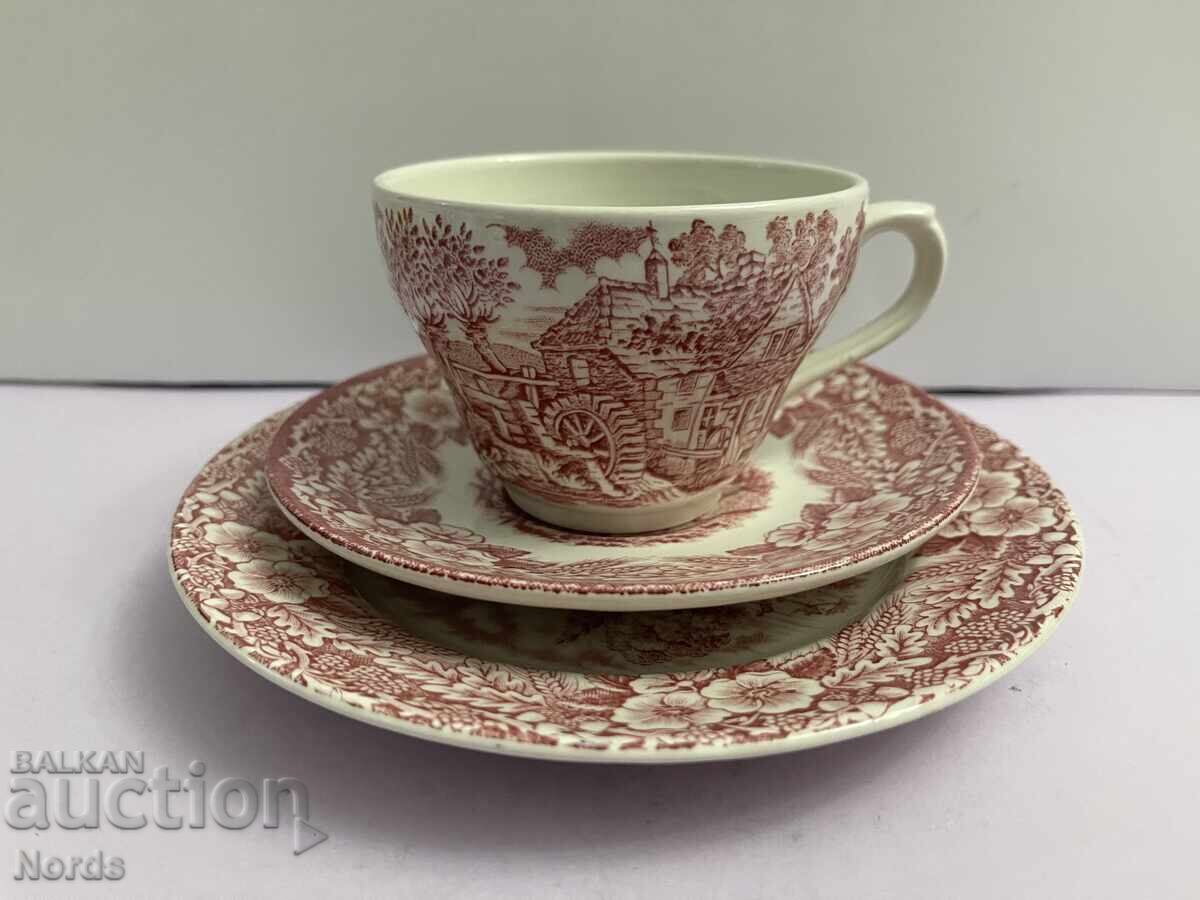 Staffordshire English Triple Tea Set Staffordshire English Triple Tea Set