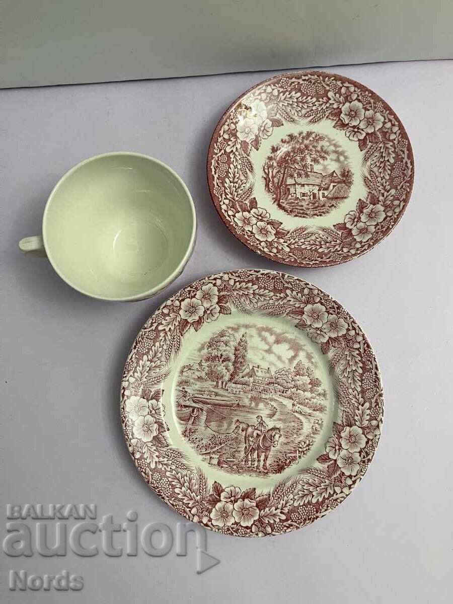 Auction  Staffordshire English Triple Tea Set