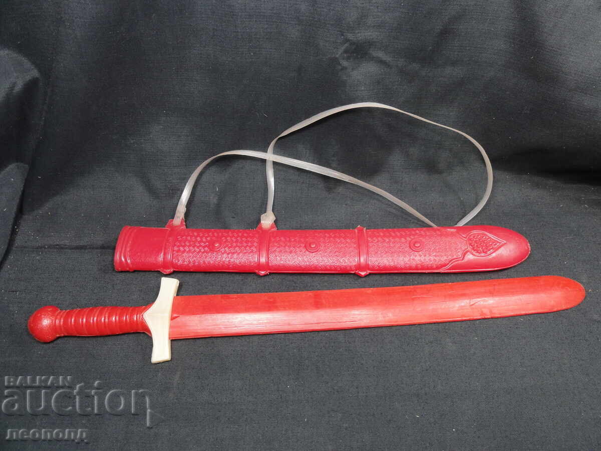 Auction OLD RETRO SOCIALIST NRB PLASTIC TOY SWORD WITH SCABBARD Auction OLD RETRO SOCIALIST NRB PLASTIC TOY SWORD WITH SCABBARD