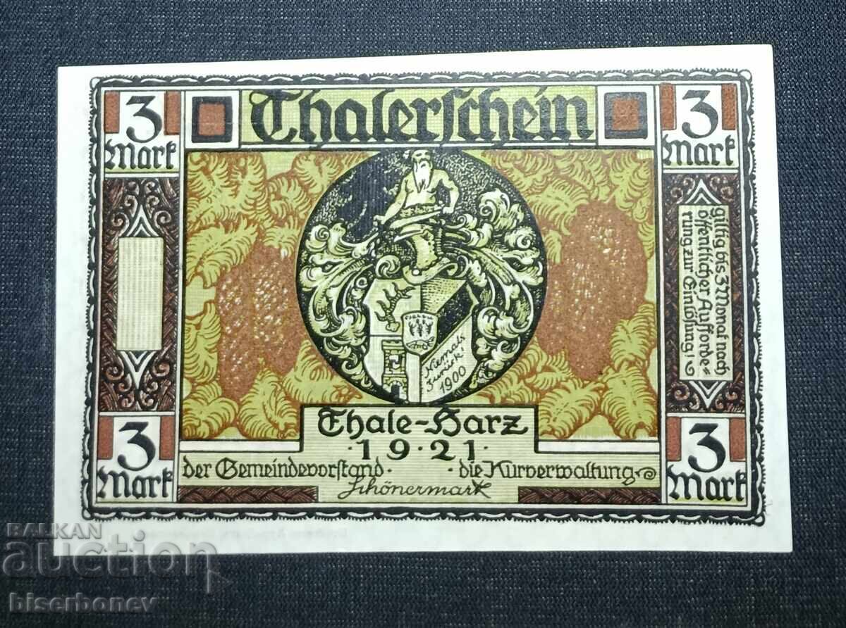 Germany, Germany, Harz 3 Mark, 1921, UNC