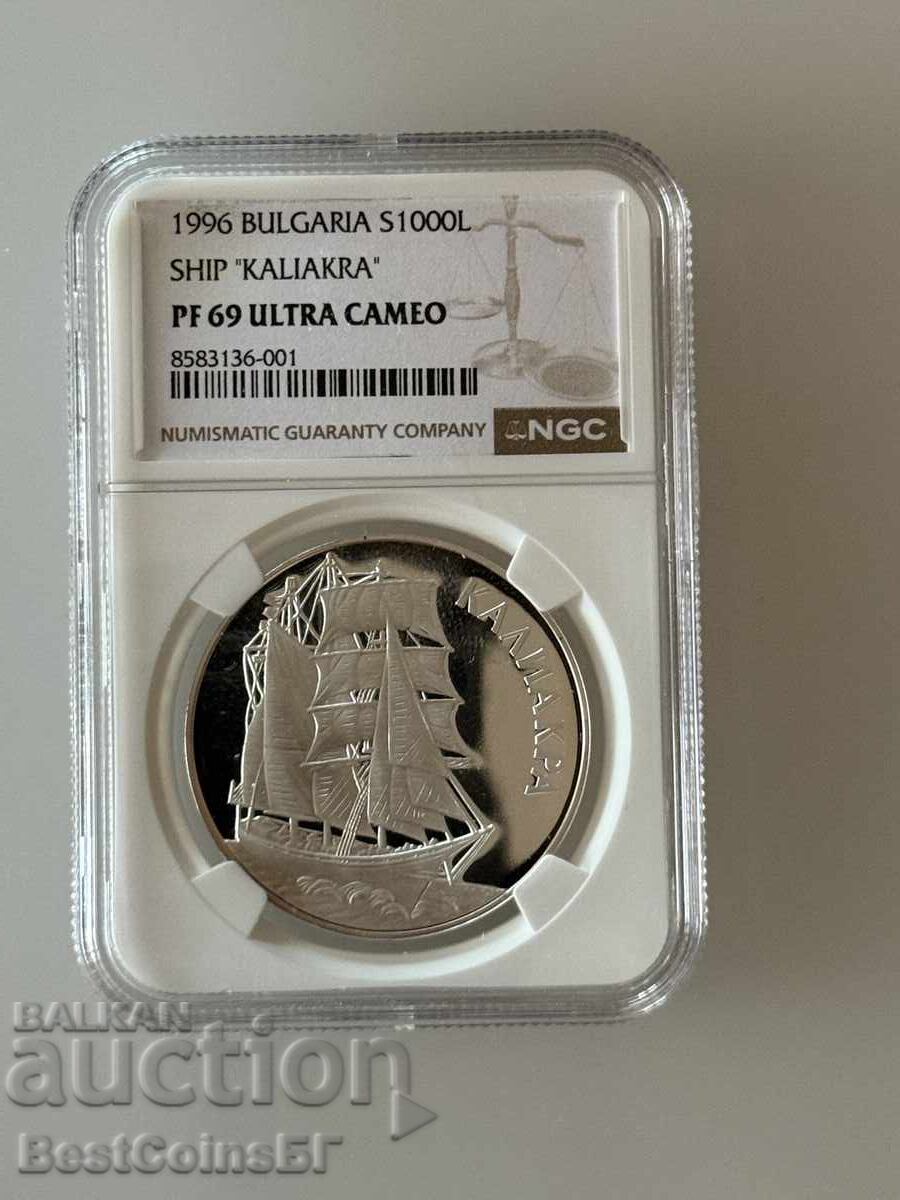 1000 Leva 1996 Kaliakra - NGC PF 69 Ultra Cameo 1000 Leva 1996 Kaliakra - NGC PF 69 Ultra Cameo