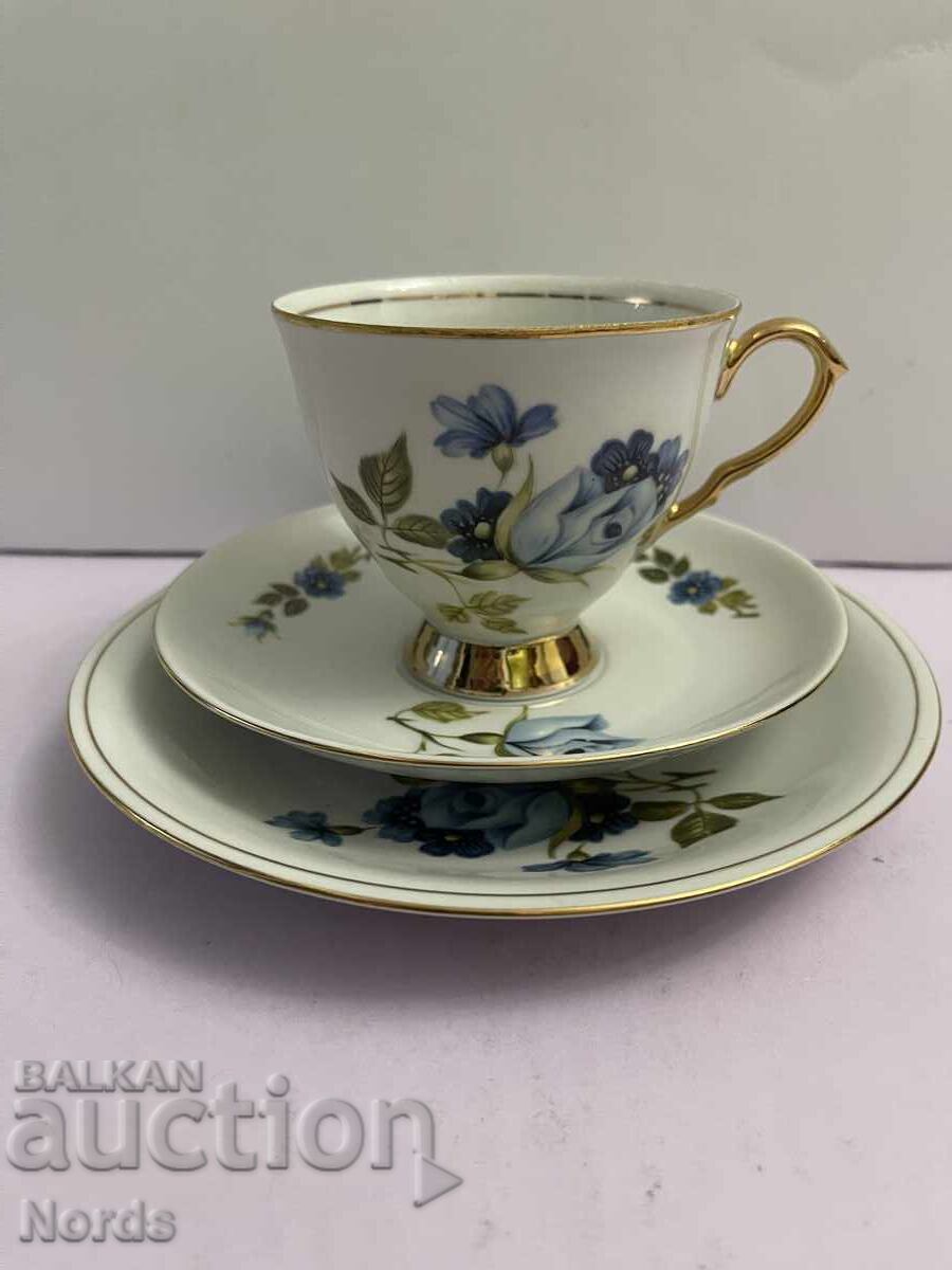 Beautiful triple tea set, Poland with price 6.00 BGN | € 3.07 Beautiful triple tea set, Poland with price 6.00 BGN | € 3.07