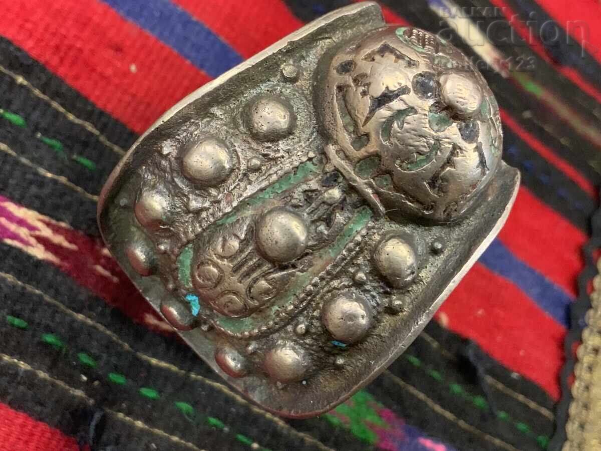 Auction Revival bracelet silver, chased gilding and colored enamel Auction Revival bracelet silver, chased gilding and colored enamel