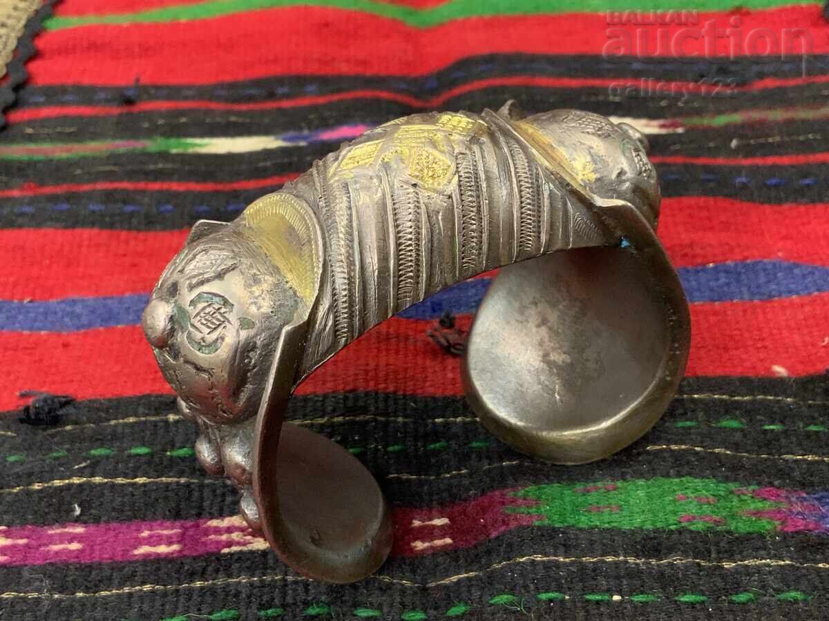 Revival bracelet silver, chased gilding and colored enamel Revival bracelet silver, chased gilding and colored enamel