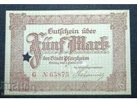 Germany, Pforzheim 5 Mark, 1918, UNC