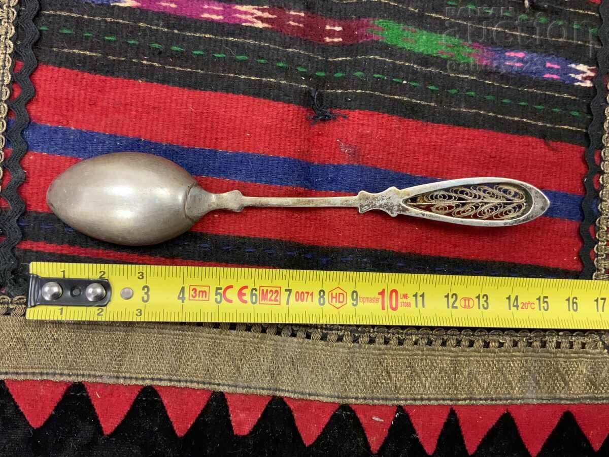 Linguriță renascentistă din argint, filigran tăiat - 5 Linguriță renascentistă din argint, filigran tăiat - 5