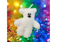 Ursuleț alb Lumin jucărie de pluș 15 cm