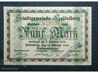 Germany, Heidelberg 5 Marks, 1918, UNC